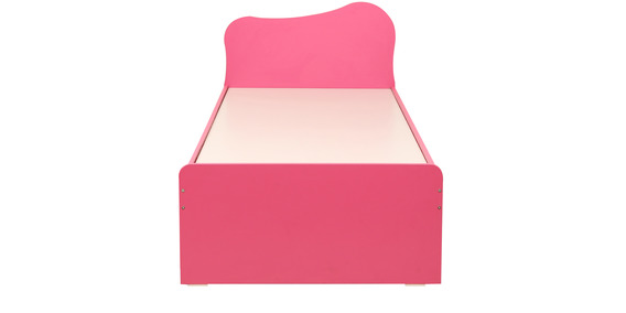 cupcake single bed with one side table in barbie pink frosty white colour by rawat cupcake single