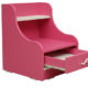 cupcake single bed with one side table in barbie pink frosty white colour by rawat cupcake single uo0xis