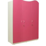 cupcake three door wardrobe in barbie pink frosty white colour by rawat cupcake three door wardrob