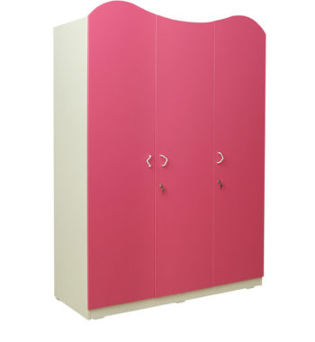 cupcake three door wardrobe in barbie pink frosty white colour by rawat cupcake three door wardrob