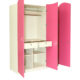 cupcake three door wardrobe in barbie pink frosty white colour by rawat cupcake three door wardrobe