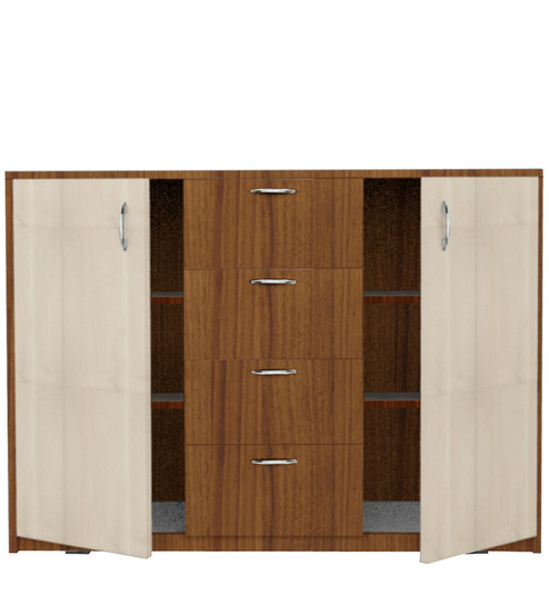 pack up cabinet unit in brown white colour by rawat pack up cabinet unit in brown white colour