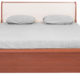 turin queen bed with two side tables in brown colour by rawat turin queen bed with two side tables
