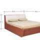 turin queen bed with two side tables in brown colour by rawat turin queen bed with two side tables