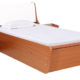 turin single bed with two side tables in brown colour by rawat turin single bed with two side tables