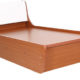 turin single bed with two side tables in brown colour by rawat turin single bed with two side tables