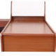 turin single bed with two side tables in brown colour by rawat turin single bed with two side tables