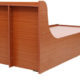 turin single bed with two side tables in brown colour by rawat turin single bed with two side tables