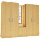 five door wardrobe in asian maple finish in plpb by primorati five door wardrobe