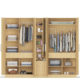 five door wardrobe in asian maple finish in plpb by primorati five door wardrobe