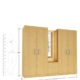five door wardrobe in asian maple finish in plpb by primorati five door wardrobe