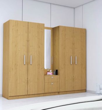 five door wardrobe in asian maple finish in plpb by primorati five door wardrobe