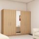 five door w ardrobe in swiss elm bleached finish in mdf by primorati five door wardrobe