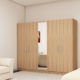 five door wardrobe in swiss elm bleached finish in mdf by primorati five door wardrobe