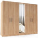 five door wardrobe in swiss elm bleached finish in mdf by primorati five door wardrobe