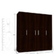 four door wardrobe euro wenge finish in mdf by primorati four door wardrobe