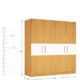 four door wardrobe in asian maple finish in marine ply by primorati four door wardrobe