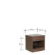 rawat lucerne queen bed with side table in brown colour by rawat rawat lucerne queen bed