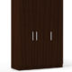 three door wardrobe in brazilian walnut finish in ply by primorati three door wardrobe