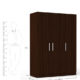 three door wardrobe in brazilian walnut finish in ply by primorati three door wardrobe in brazilian