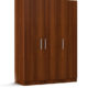 three door wardrobe in classic walnut finish in plpb by primorati three door wardrobe