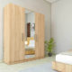three door wardrobe in pure oak finish in plpb by primorati three door wardrobe in pure oak finish