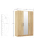 three door wardrobe in pure oak finish in plpb by primorati three door wardrobe in pure oak finish