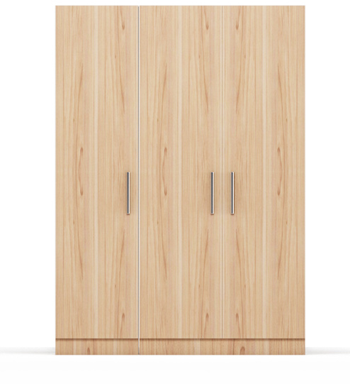 three door wardrobe in swiss elm finish in mdf by primorati three door wardrobe