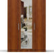 three door wardrobe with mirror in bird cherry finish in mdf by primorati three door wardrobe