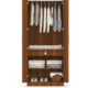 two door compact wardrobe in mdf with classic walnut finish by primorati two door compact wardrobe