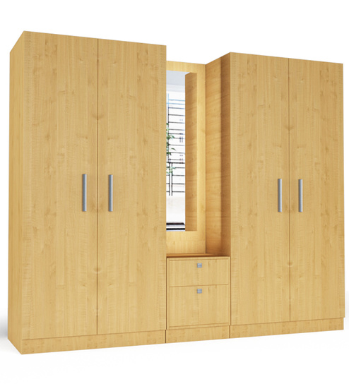 five door wardrobe in asian maple finish in plpb by primorati five door wardrobe
