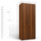 two door compact wardrobe in mdf with classic walnut finish by primorati two door compact wardrobe